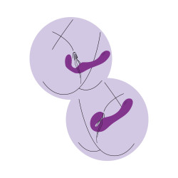 Xocoon Stimulateur de point G Strapless Strap-On 13 x 3.5cm Violet